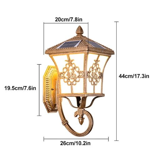 Appliques murales solaires extérieures bronze luminaire télécommande