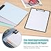 Cimeton Plastic Clipboards, Assorted Colors Clipoard with Low Profile Clip, Clip Boards for Students, Teachers
