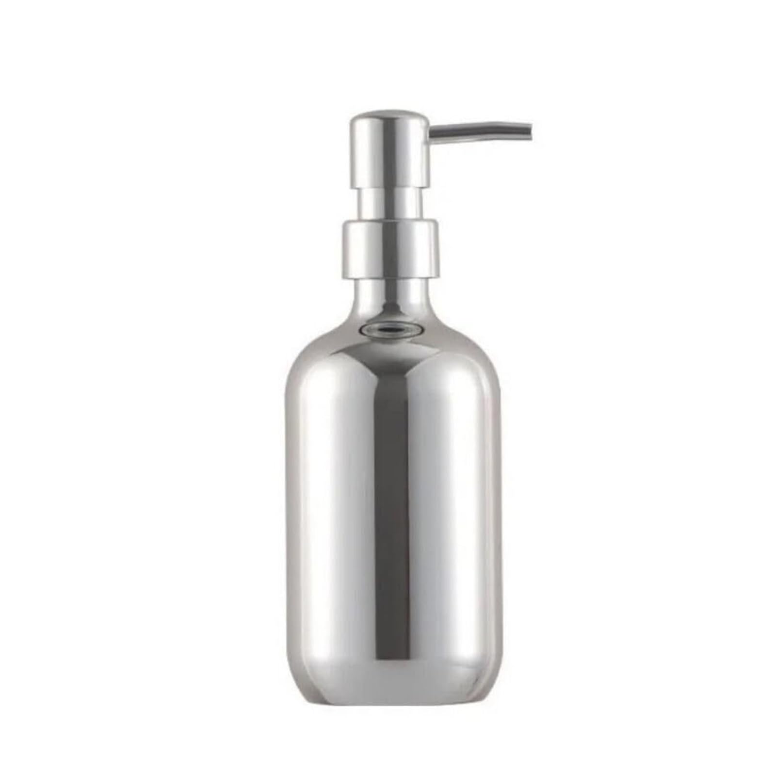 Yuue Silver Empty Barthroom And Dish Easy To Press Type Shampoo Bottle Refillable Rustproof Decor For Counter(,500Ml)