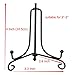 (2 pack) Iron Display Stand, Black Iron Easel Plate Display Photo Holder Stand, Displays Picture Frames, Decorative Plates,Tablets and Art 4 Inch