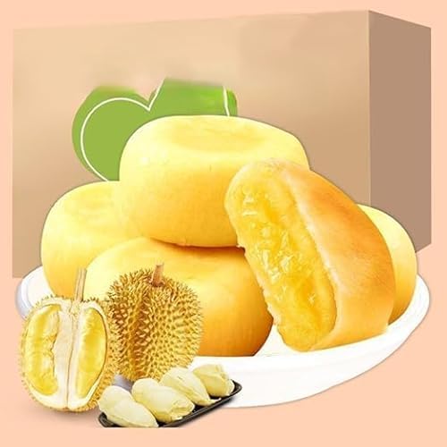 Durian cake,Pastry snacks,Healthy breakfast cake【2/5/10/20/30pcs】Dim sum,Snack food,Authentic durian cake,fruit snacks,instant food,delicious Chinese snacks gifts (20pcs)