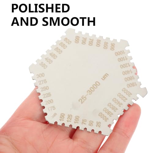 Calibrador de espesor de película húmeda de acero inoxidable KOMBIUDA, herramienta de medición de alambre de metal de alta precisión para recubrimiento de pintura con agarre ergonómico miniatura 6