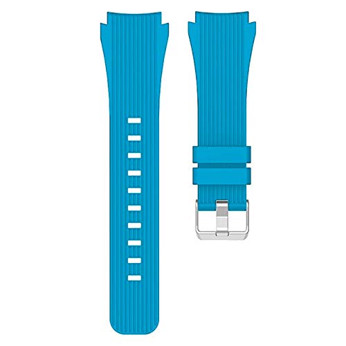 Bracelet universel 20 mm Amazfit Bip/GTS/Bip Lite/Huawei/Samsung/Cool Oslo Caoutchouc Celeste