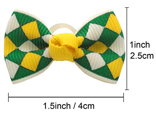 image for YOY 40pcs / 20 Pairs Adorable Grosgrain Ribbon Pet Dog Hair Bows with 