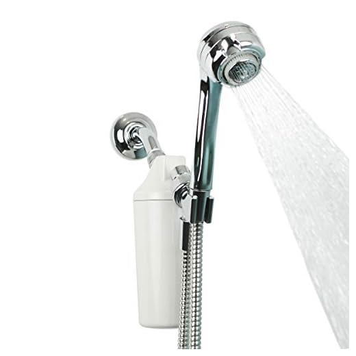 Aquasana Shower Water Filter System Max Flow Rate w/ Handheld Wand - Filters Over 90% of Chlorine - Carbon & KDF Filtration Media - Soften Skin and Hair from Hard Water - AQ-4105CHR, Chrome