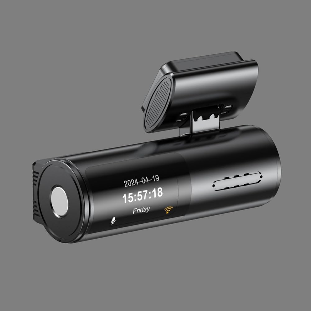V21 Enregistreur de conduite HD 4K Vision nocturne et arrière Double lentille WiFi Suivi de connexion sans GPS