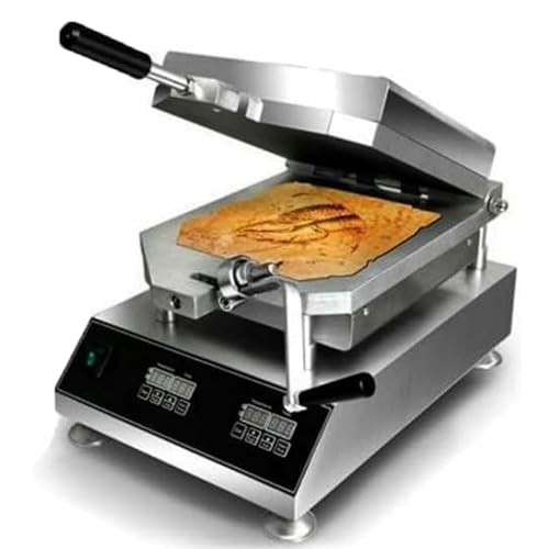 ZHJOPP Máquina para hacer gambas Tako Senbei recién hecha, máquina para hacer pasteles fósiles de mariscos, crepes y panqueques, para aperitivos, restaurantes