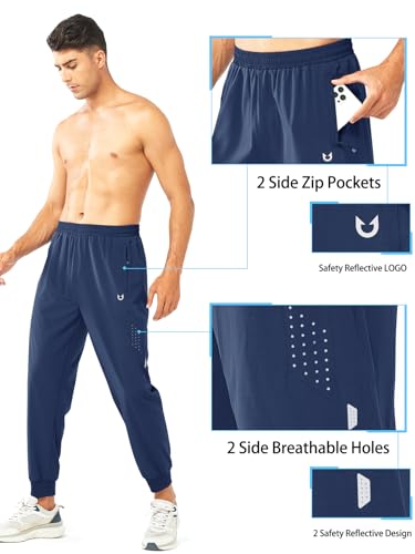Image of NORTHYARD Men's Athletic Running Pants Lightweight Workout Joggers Quick Dry Gym Sweatpants Active Sports Track Training