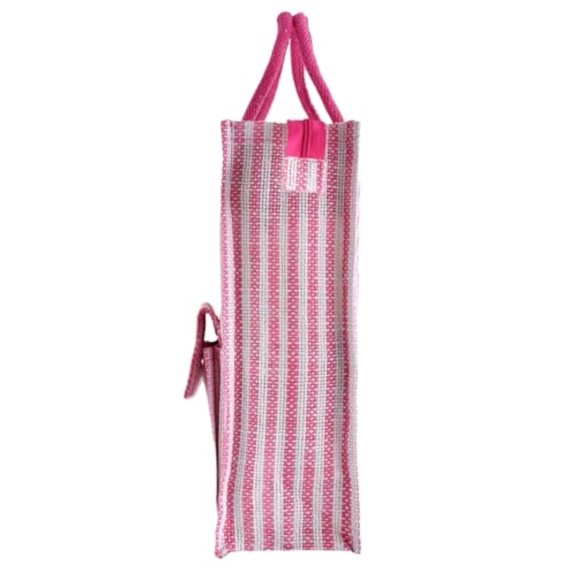 Shopping Bag | Jute Carry Bag with Zipper Closure, Medium Size