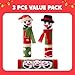 JOYIN 3 Pieces Snowman Fridge Door Handle Covers Appliance Fits Standard Size Kitchen Refrigerator Microwave Oven Or Dishwasher, Xmas Indoor Decor, Party Favor Supplies, Washable Holiday Door Decor.