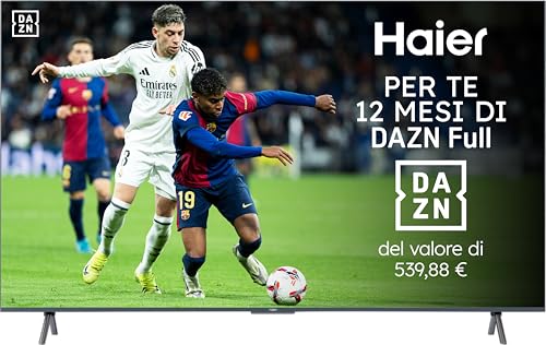 Haier QLED Full Array 4K UHD S900UX 98'', Smart TV, Google TV, Dolby Atmos e Dolby Vision, HDR 10, Telecomando Smart, Google Assistant, Bluetooth 5.1, DBX TV, HDMI 2.1 x 4 [2024]