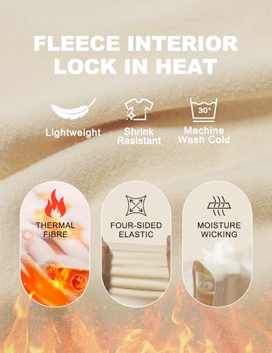 Bonneuitbebe Camisetas térmicas femininas forradas com lã, gola rolê, básica, justa, camada de base