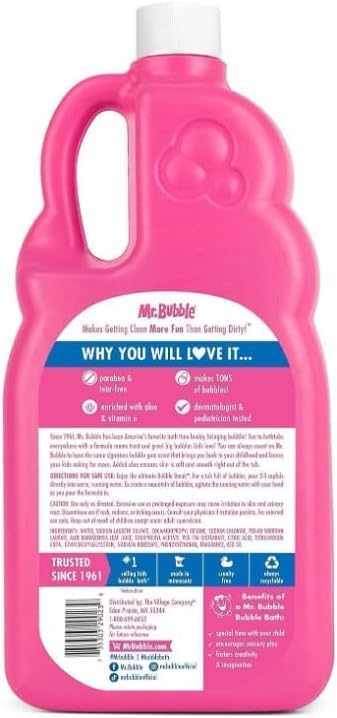B'ubble Original Hypoallergenic B'ubble Bath - Tear-Free Formula for Long-Lasting B'ubbles Ideal for Kids, Toddlers, and Adults 36 fl oz Each (Pack of 2)