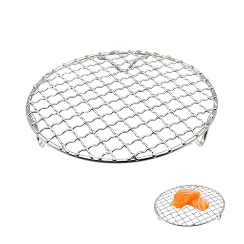 Small Cooling Rack 6.5 Inch and Steamer Rack, Stainless Steel Round Baking Rack with Fixed Legs, Oven & Dishwasher Safe, Fits 6/8 Qt Multi-Cooker for Air Fryer, Canning, Cooking