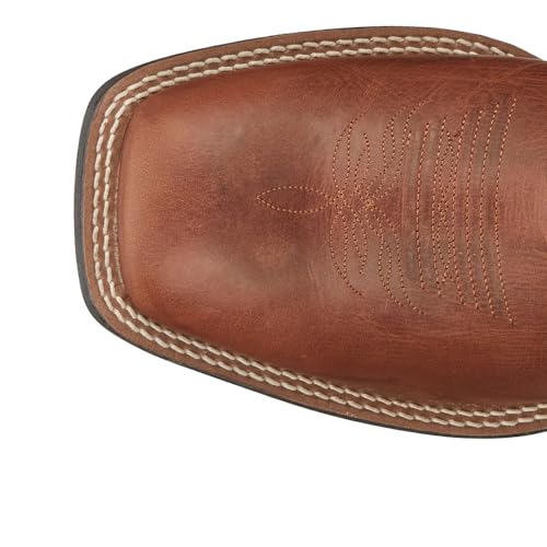Image of Justin Canter 11 inch Western Boots for Men, Full Grain Leather, Woven Lining, Square Toe, Slip-Resistant Rubber Outsole