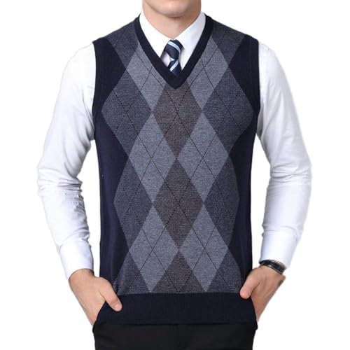 Prendas de punto para caballero de negocios y chaleco informal argyle