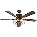 Przemysłowy wentylator sufitowy SEMI Flush Mount Sufit Sufit Light Opiekun Vintage 52"Retro Wentylator Wisiorek Światła z 5-Light
