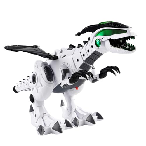Dinosaure jouet électrique blanc en plastique pour la décoration de chambre d'enfant