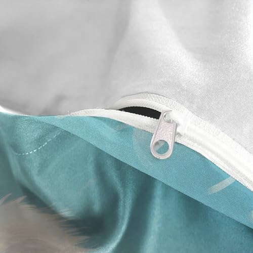 Housse de couette phoque hypoallergénique en microfibre douce avec zip - 8