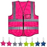 Touosy Gilet Alta Visibilità, Giubbotto Catarifrangente Diverse Tasche Gilet Alta Visibili...