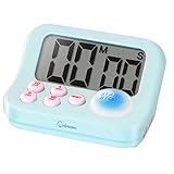 ドリテック(dretec) 勉強タイマー ラーニングタイマーS 心理学に基づいた青色LEDで集中力アップ 大画面 受験 資格 料理 キッチン ストップウォッチ 学習 勉強用 勉強グッズ デジタル 無音 プレゼント 子供 キッズ グリーン 約w88×d60×h45mm