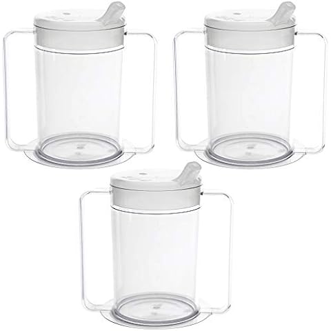 Providence Spillproof 12oz Adult Sippy Cup with Handles - Independence Sip Cups for Adults with Limited Mobility - Handicap Cups for Elderly Care - Made in the USA - PSC 50-3 Pack Cover