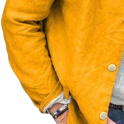 Men's Casual Cotton Linen Blazer Loose Fit Solid Color Spring Autumn Suit Jacket Lightweight Stylish Sport Coat3