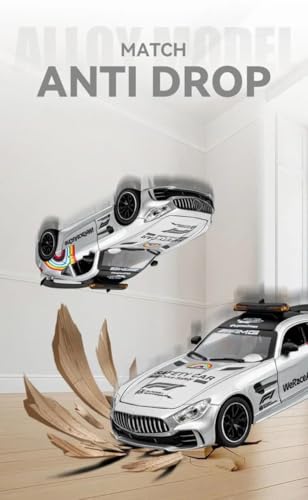 Image of Magicwand 1:24 Scale Die-Cast AMG-GT3【Large】【Box Packing】 with 4 Openable Doors,Pull Back Action,Lights,Music 【Police Silver】【Pack of 1】