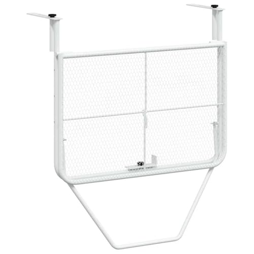 Table de balcon blanche suspendue en maille d'acier pour terrasse - 7