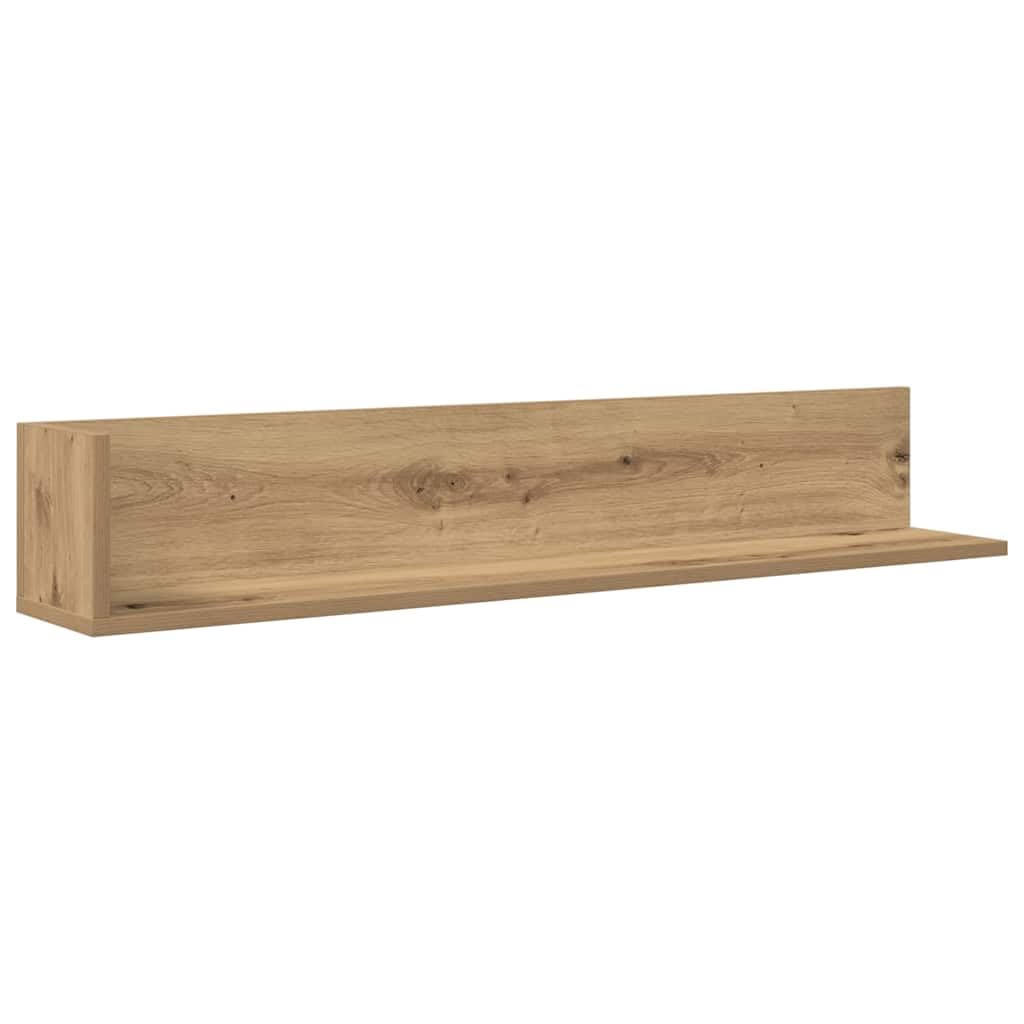vidaXL Wandregale 2 STK. Artisan-Eiche 100x16,5x16,5 cm Holzwerkstoff