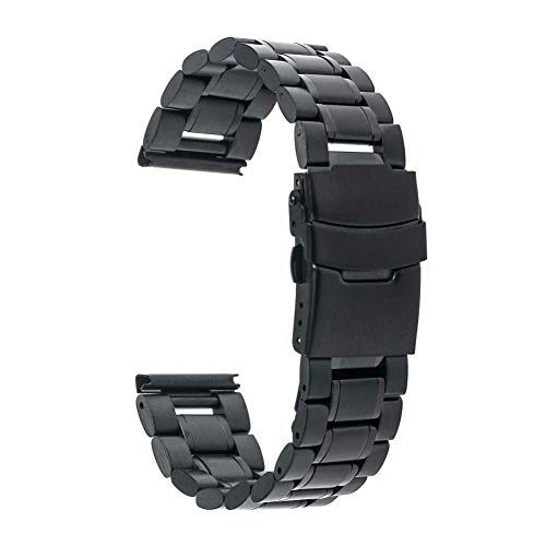 Bracelet de montre en acier inoxydable maillons massifs finitions miroir