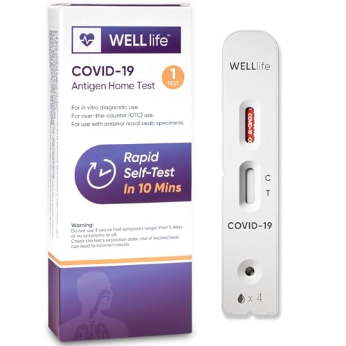 WELLlife Covid-19 Antigen Home Test, FDA Authorized OTC Covid Home Test with 10 Minute Results, Easy to use & No Discomfort -[1 Test]