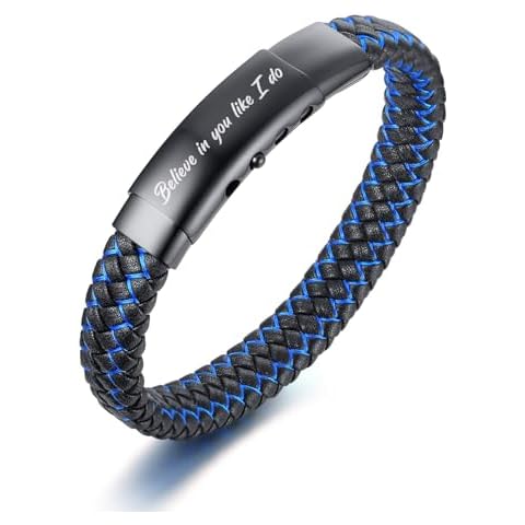 Bracelet VNOX Homme Cuir Tressé Cover