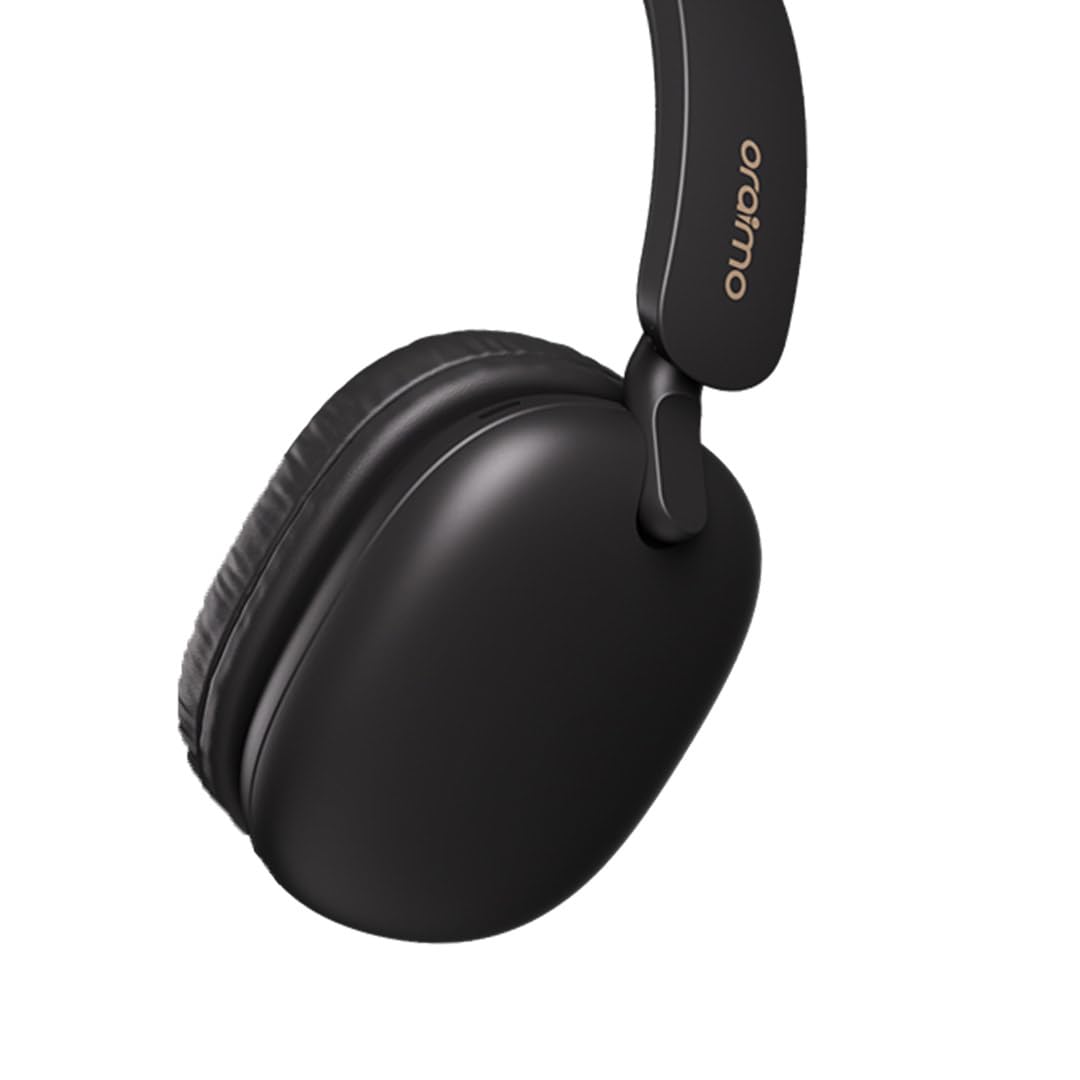 Oraimo BoomPop Lite Casque Bluetooth sans Fil, 65 h d'autonomie, Charge Rapide 10 Min = 10 h, Son Spatial Sound360, Micro ENC, Mode Jeu, Pliable, Bluetooth 5.3 + Jack 3,5 mm, USB-C