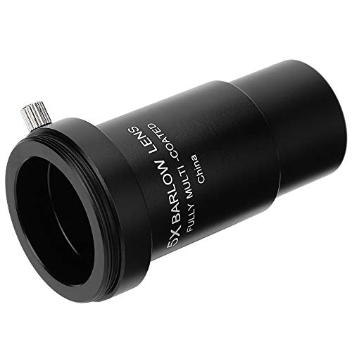 Monocular Telescope, 1.25 Inch 5X Magnification Lens M42 Thread Aluminium Alloy Optical Glass for Astronomical Monocular Telescope Eyepiece, Suitable for Adults and
