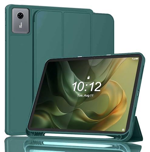 Image of ProElite Cover for Motorola Pad 60 Neo 11 inch 2025 case Cover, Soft Flexible Flip Case Cover for Motorola Pad 60 Neo 11 inch 2025 with Pen Holder [Recoil Series] - Dark Green