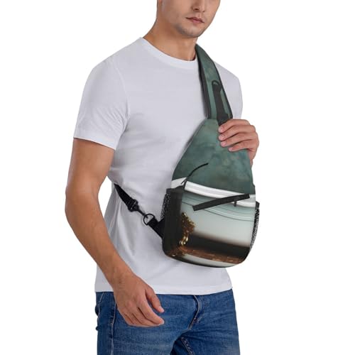 Mochila Sling urbana negra para uso diario miniatura 7