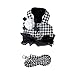 HDKUW Small Dog Harness Dress with Leash Set, Houndstooth Print Dog Dress, Soft Tutu Vest Pet Clothes for Cats Puppy Small Dogs L