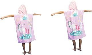 USHOBE 2 Pçs Poncho Com Capuz Ponchos De Chuva Para Crianças Bebê Toalha De Praia Com Capuz Toalhas De Piscina Com Capuz Toalha De Bebê Toalha De Banho Com Capuz Para Crianças Manto