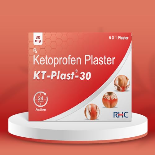 Image of Rusan KT-Plast 20mg Ketoprofen Transdermal Patch - Mild to Moderate Pain Relief | 5 Patches