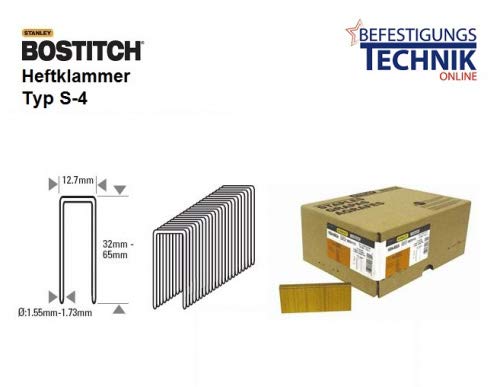 Bostitch S4 863S4 KL-41 - Punti metallici zincati, 10 m, per S4765 765S4 64 mm