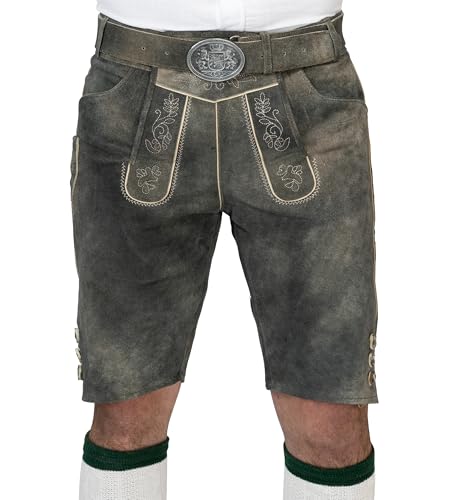 Schöneberger Trachten Couture Lederhosen Men, Genuine Leather, German Lederhosen with Bavarian Belt, Oktoberfest trouser2
