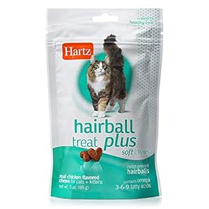 Hartz Hairball Remedy Plus Chicken Flavored Soft Chews for Cats and Kittens