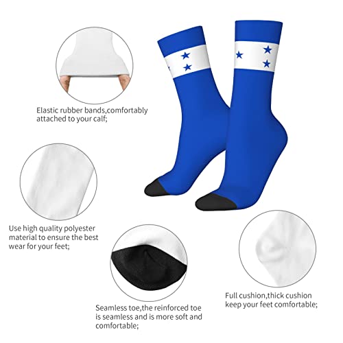 CUTEDWARF Flag Of Honduras Athletic Socks Adult Casual Mid Tube Sock Warm Cozy Cushion Sockings4