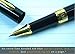 Dryden Designs Fine Nib Fountain Pen - Includes 24 Ink Cartridges - 12 Black and 12 Blue - Black - Smooth Elegant Writing with Fine Nib and Ink Converters
