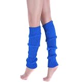 Ewanda store Women 80s Ribbed Leg Warmers Knitted Wool Crochet Long Boot Socks for Party Dance Sport