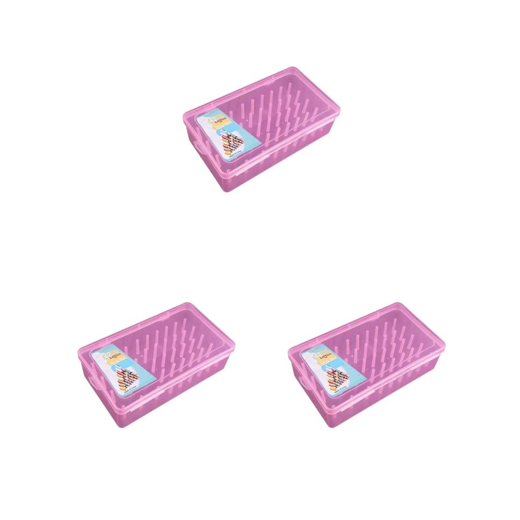 Boîtes de rangement pour bobines de fil à coudre transparentes x3