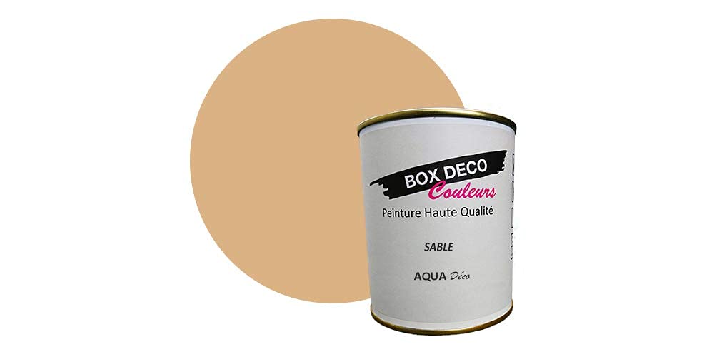 BOX DECO COLORES Pintura de pared acrílica con aspecto mate Aqua Deco - 750 ml, Beige Arena