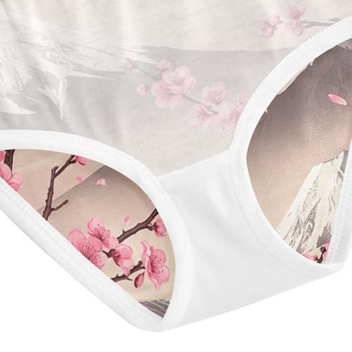 Japanese Pink Cherry Blossom Toddler Girls Underwear, Girl Underwear, 2T–8 Years4