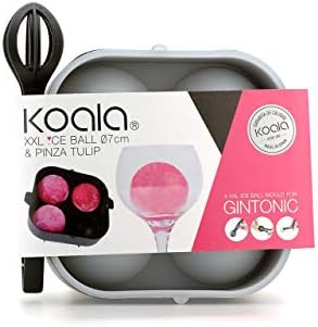 Koala Spain Set Ice Ball XXL (2 Piezas), 1 Pinza para Hielos, 1 Cubitera con Tapa para 6 Hielos Esféricos XXL de 7 cm Koala Spain Set Ice Ball XXL (2 Piezas), 1 Pinza para Hielos, 1 Cubitera con Tapa para 6 Hielos Esféricos XXL de 7 cm